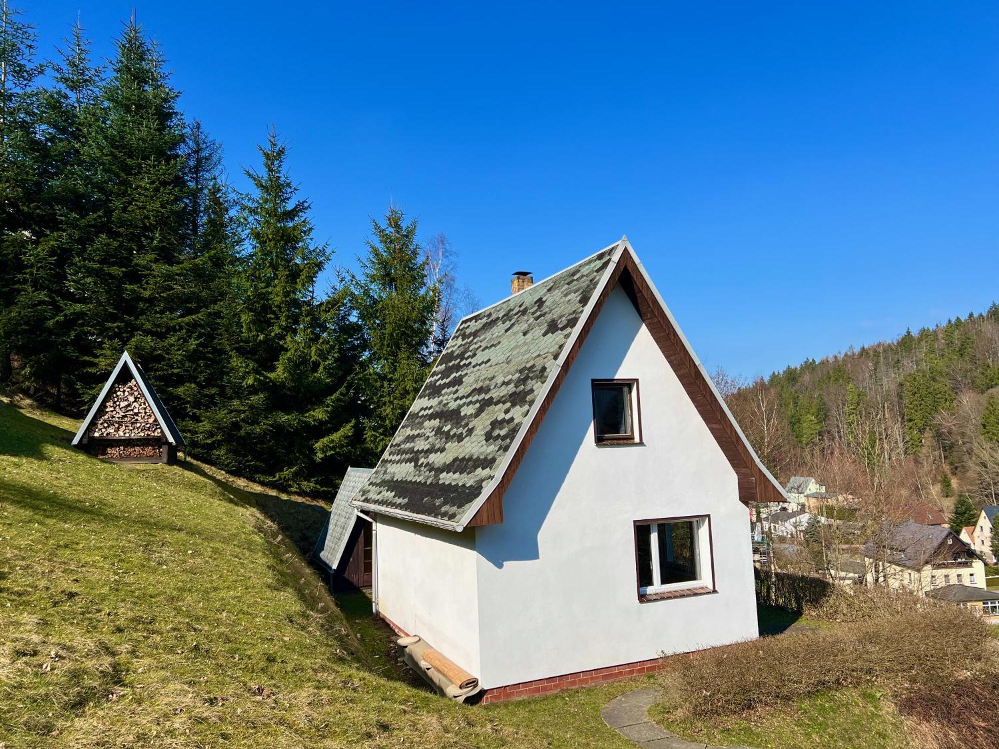 Urige Berghuette Mit Kamin Und Sauna Im Erzgebirge Nahe Schwarzwassertal ポーバースハウ エクステリア 写真